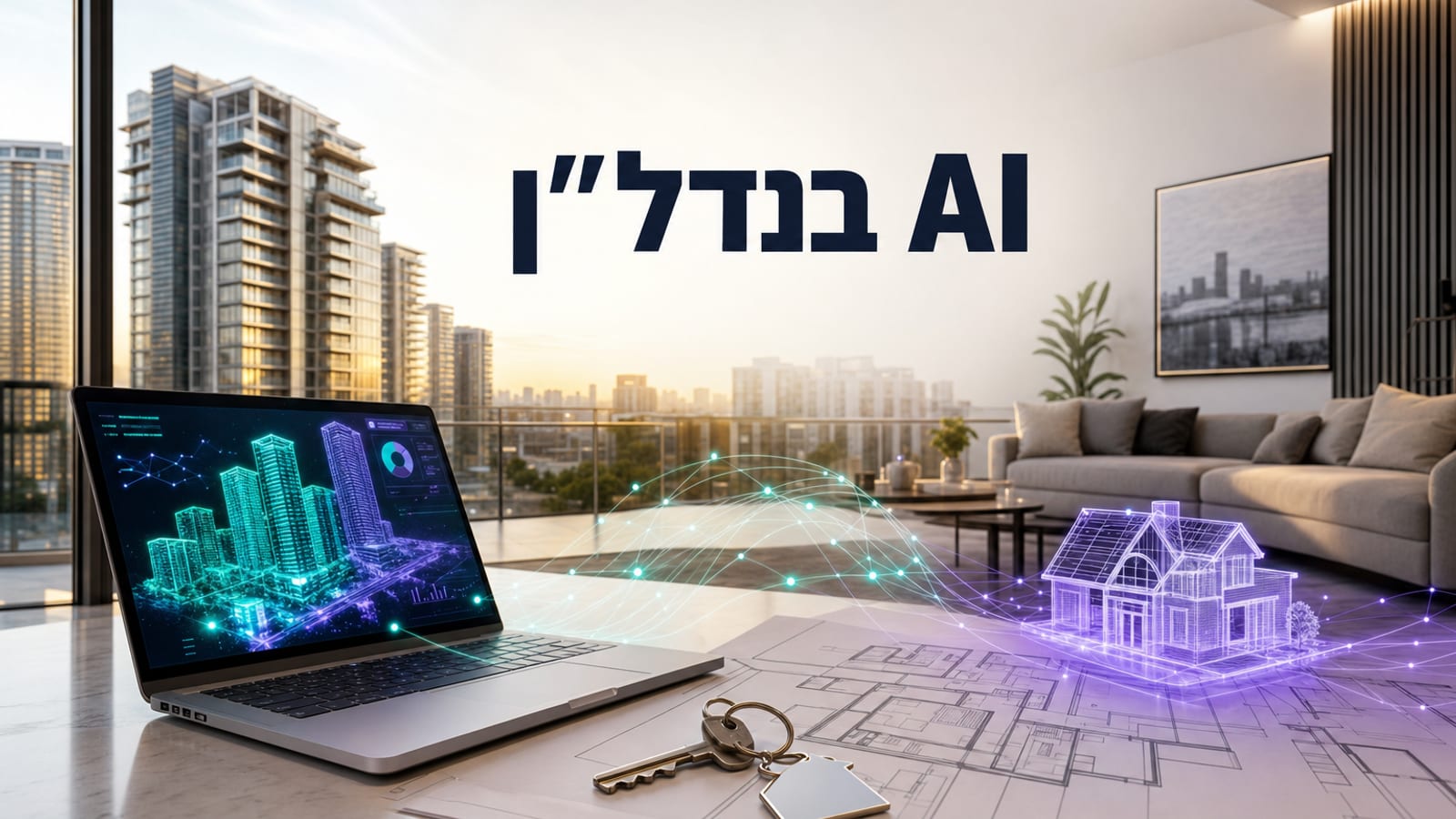 בינה מלאכותית בענף הנדל"ן — הדמיות נכסים, סוכני AI ושיווק דיגיטלי בסביבה נדל"נית מודרנית