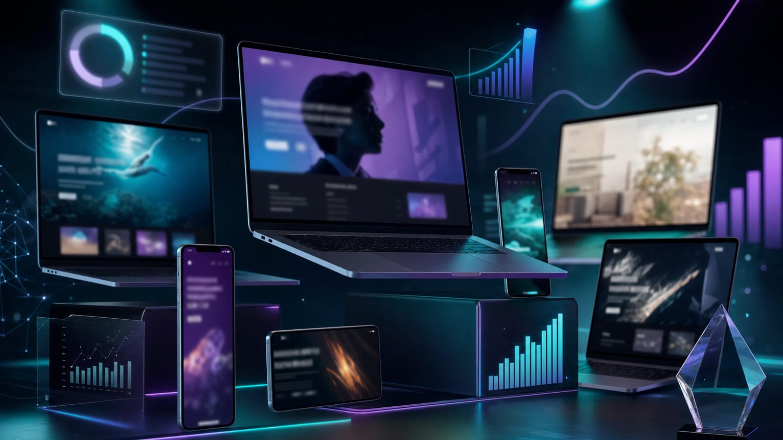 תוצאות בניית אתרים עם AI של DNA Media