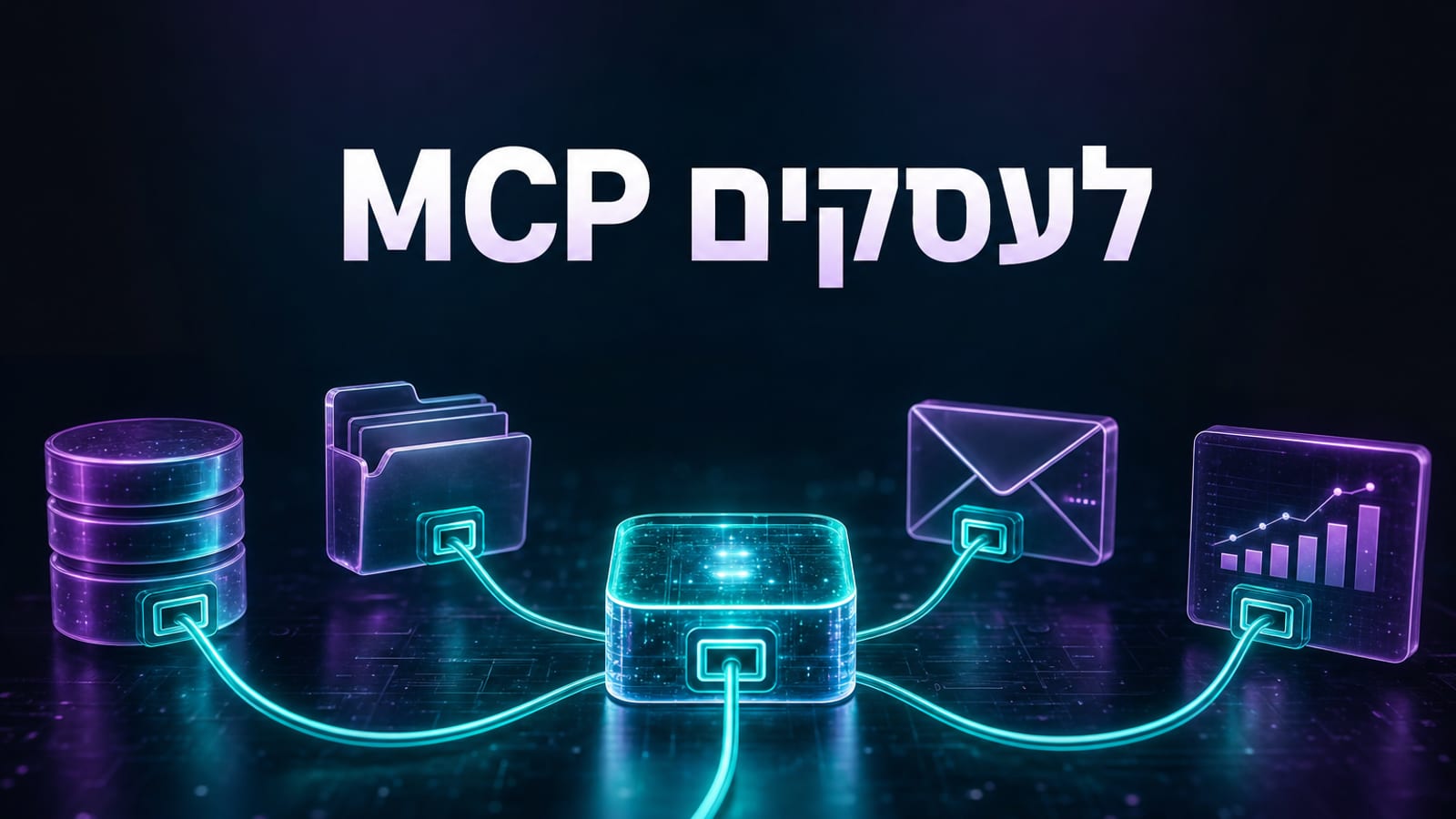 MCP לעסקים — פרוטוקול ההקשר שמחבר בינה מלאכותית למערכות הארגון, מדריך 2026 בעברית